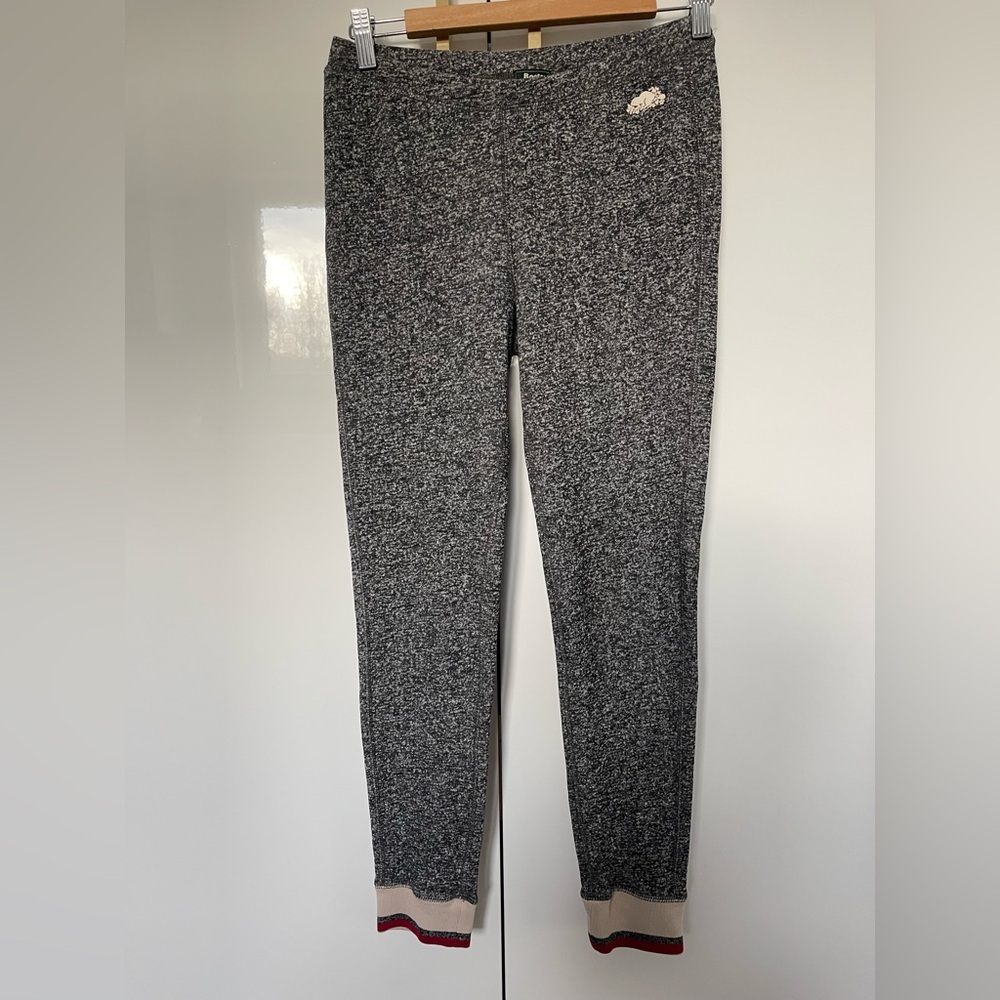 Roots Gray Marled Leggings with Contrast Hem